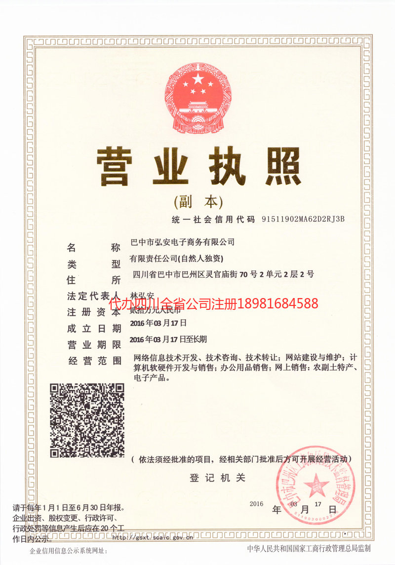 恩阳恩阳宏安电子商务有限公司