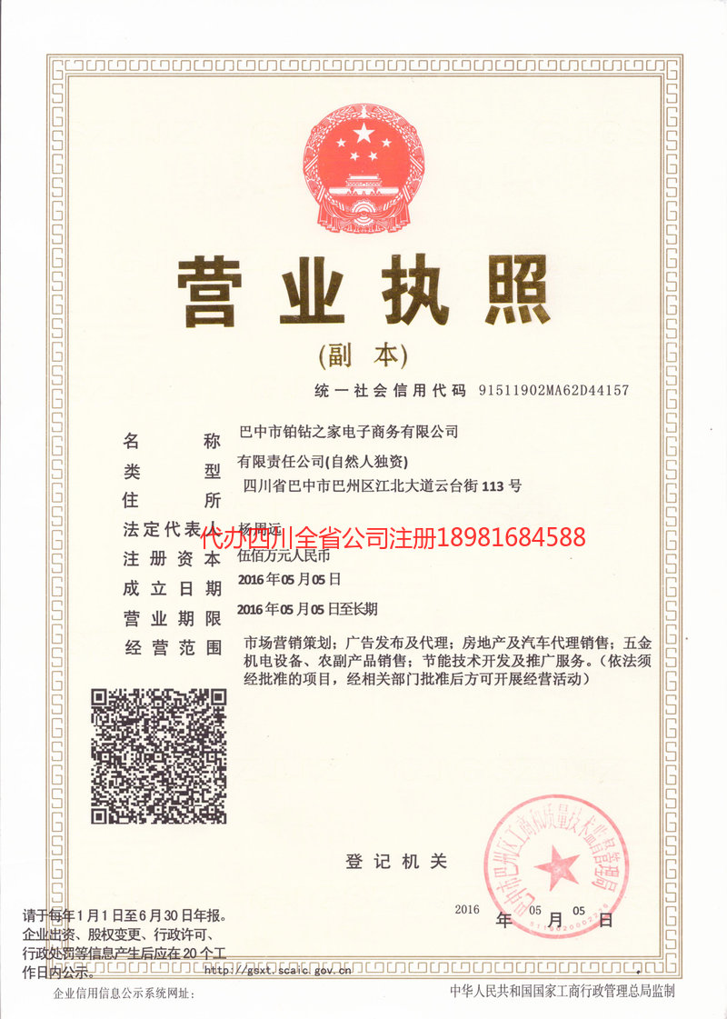 恩阳恩阳铂钻之家电子商务有限公司